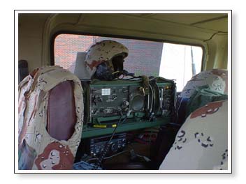  the radio compartment in Don's truck 