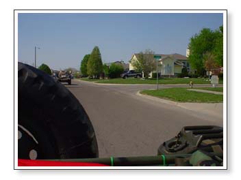  driving through the neighborhood 