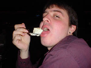  Brian enjoying dessert 