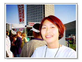  Ashley at the funnel cake line 